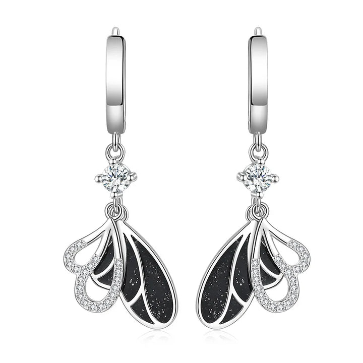 Sterling Silver Bow Zircon Earrings