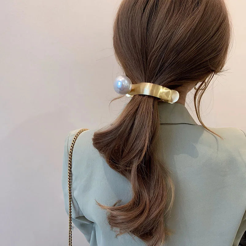 Fashion Metal Pearl Hair Clip