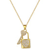 Romantic Heart Lock Zircon Necklace