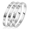 Stainless Steel Rhinestone Bangles