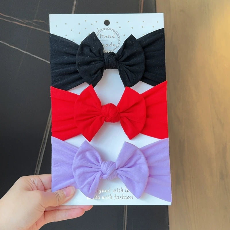 Baby Girl Bow Headband Set