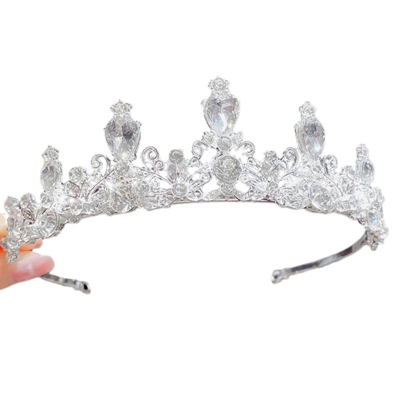 Silver Crystal Rhinestone Tiara