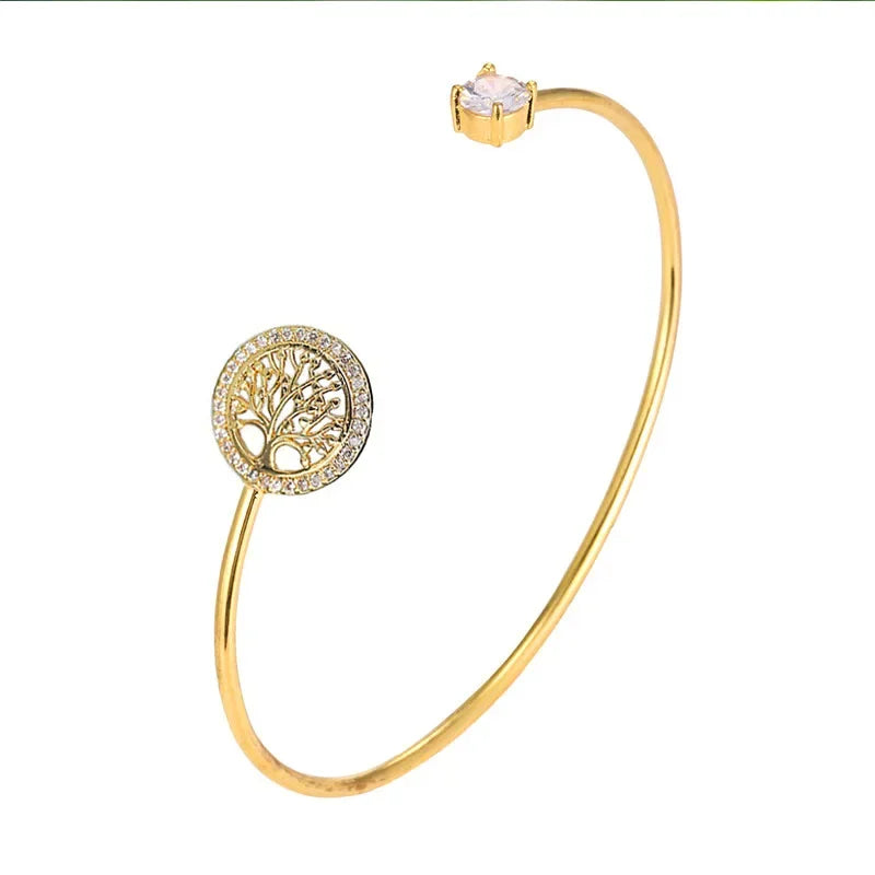 Zircon Tree of Life Bangle