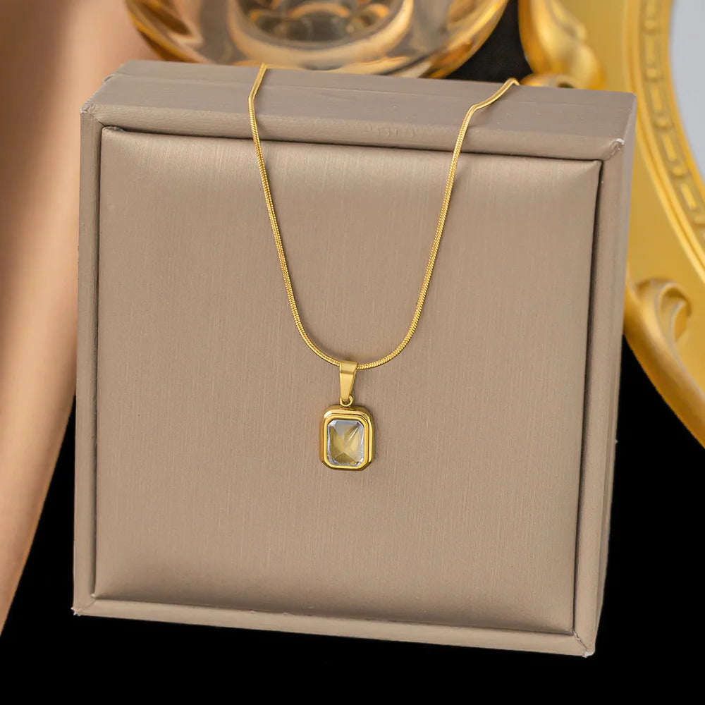 Gold-Plated Pendant Necklace