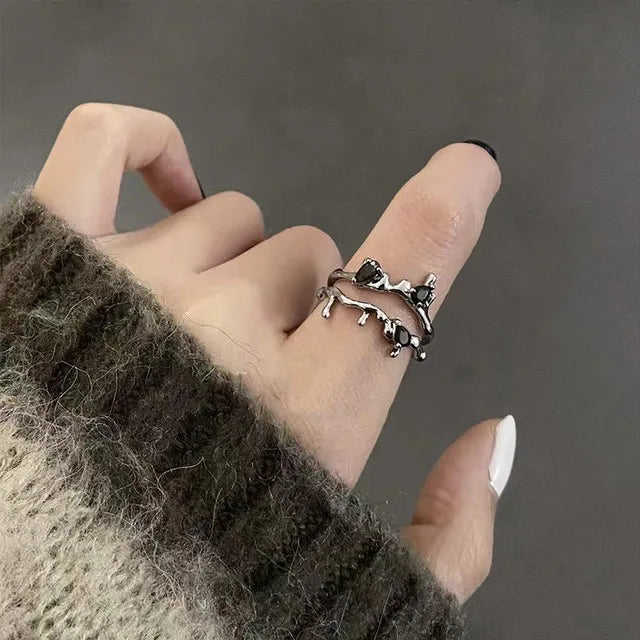 Silver Cubic Zirconia Snake Ring