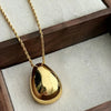 Design Smooth Metal Teardrop Pendant