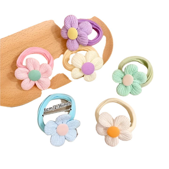 Sweet Flower Bow Hair Ties