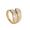 Luxury Retro Gold Double Drip Ring