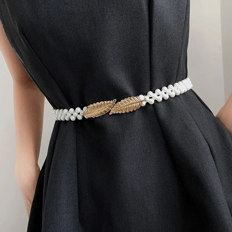 Pearl Diamond Elastic Waist Chain