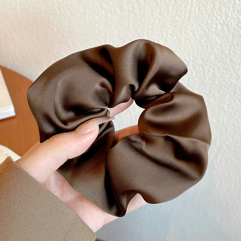 Silk Scrunchie Solid Color Hairband