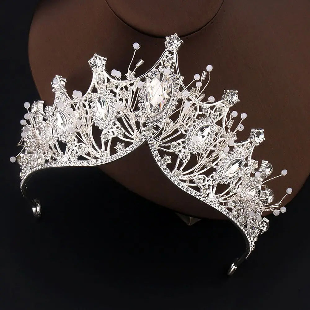 Black Rhinestone Baroque Tiara