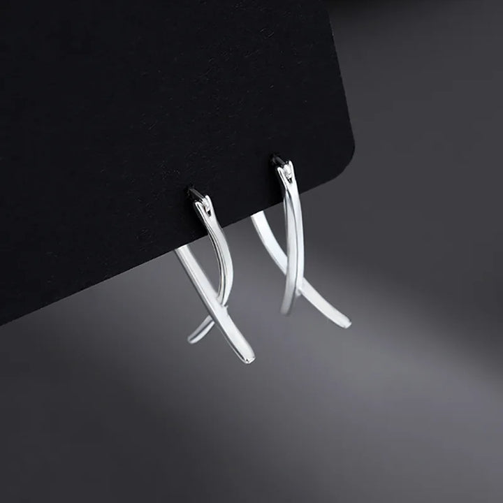 Unique Geometric Silver Earrings for Women Fashion Jewelry