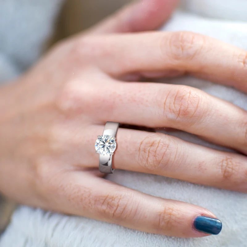 Gold Plated Moissanite Ring