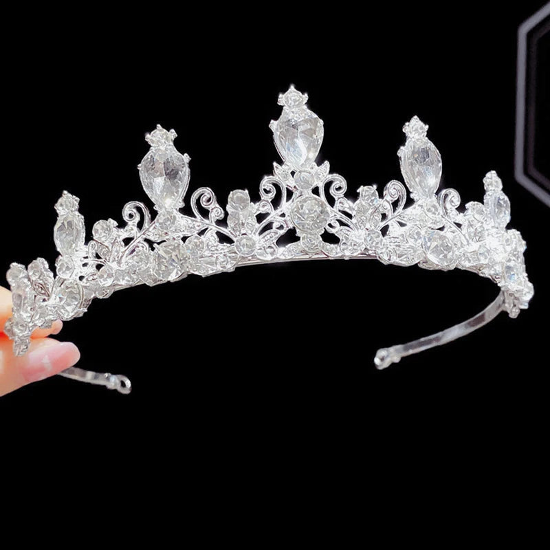 Silver Crystal Rhinestone Tiara