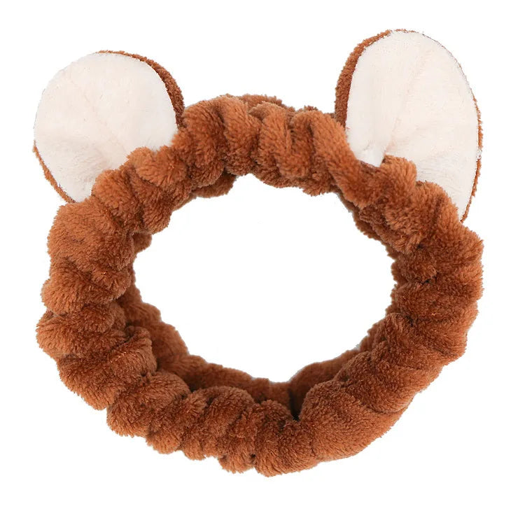 Soft Coral Fleece Bow Headband