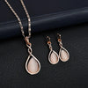 Elegant Waterdrop Rhinestone Jewelry Set