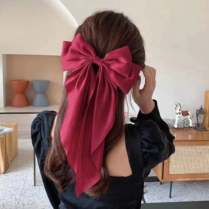 Large Chiffon Bow Hairpin