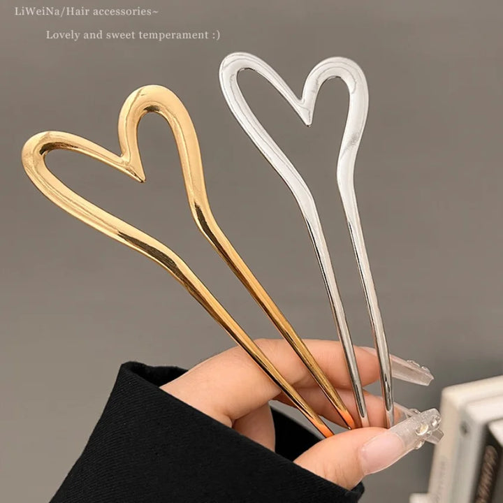 Heart Geometric Hairpin