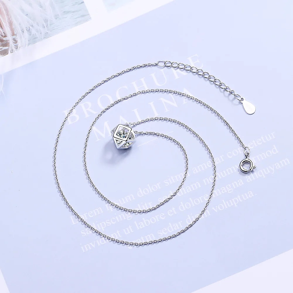 Sterling Silver Zircon Necklace