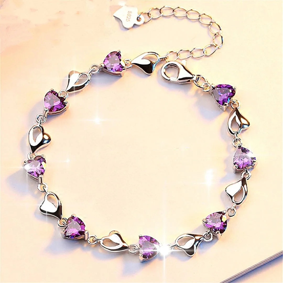 Luxury Silver Zircon Bracelet