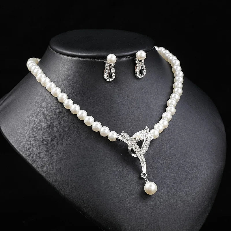 Elegant Bridal Pearl Jewelry Set