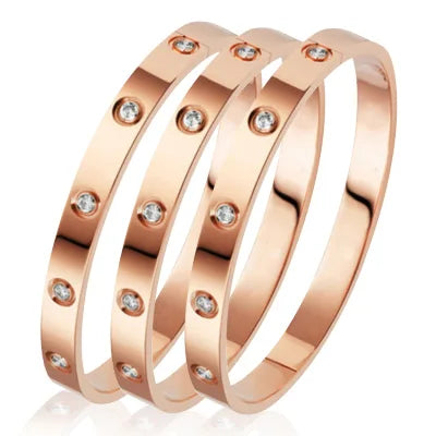 Stainless Steel Rhinestone Bangles