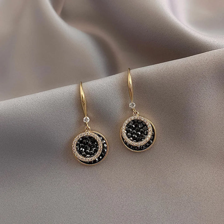 Asymmetric Hollow Circle Long Earrings for Women
