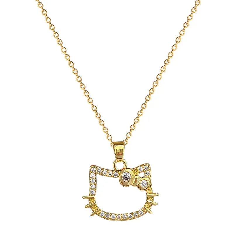 Gold Hello Kitty Pendant Necklace