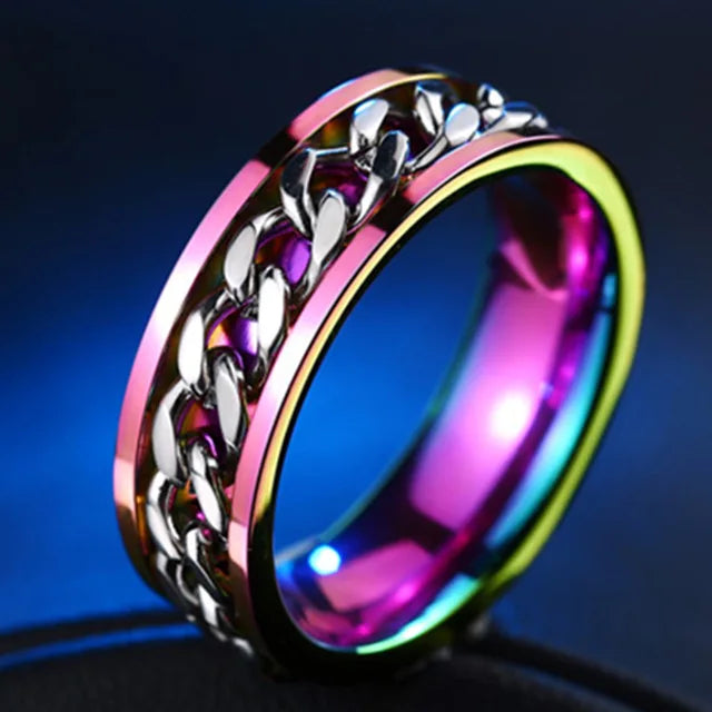 Cool Stainless Steel Spinner Ring