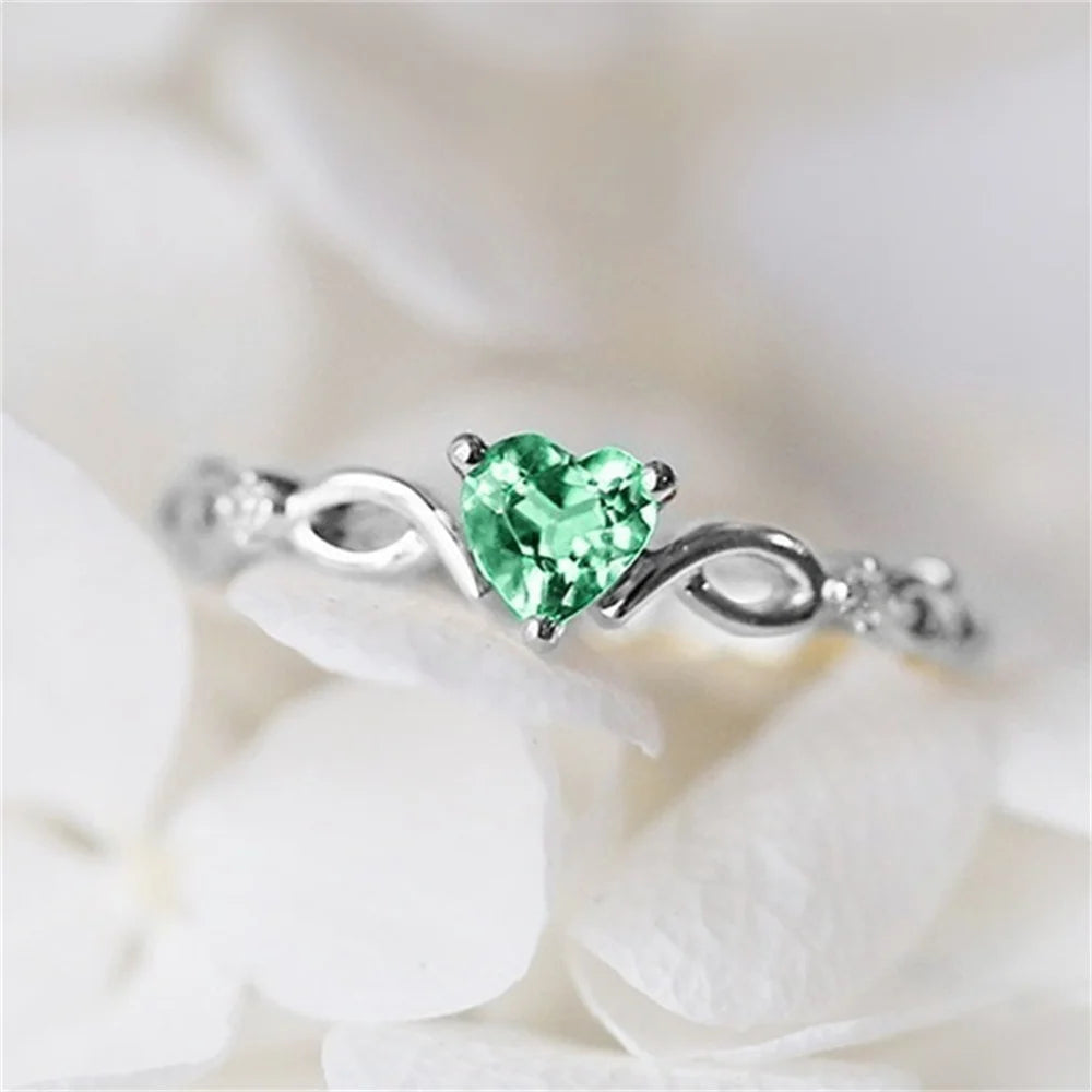 Heart Love Zircon Ring for Women