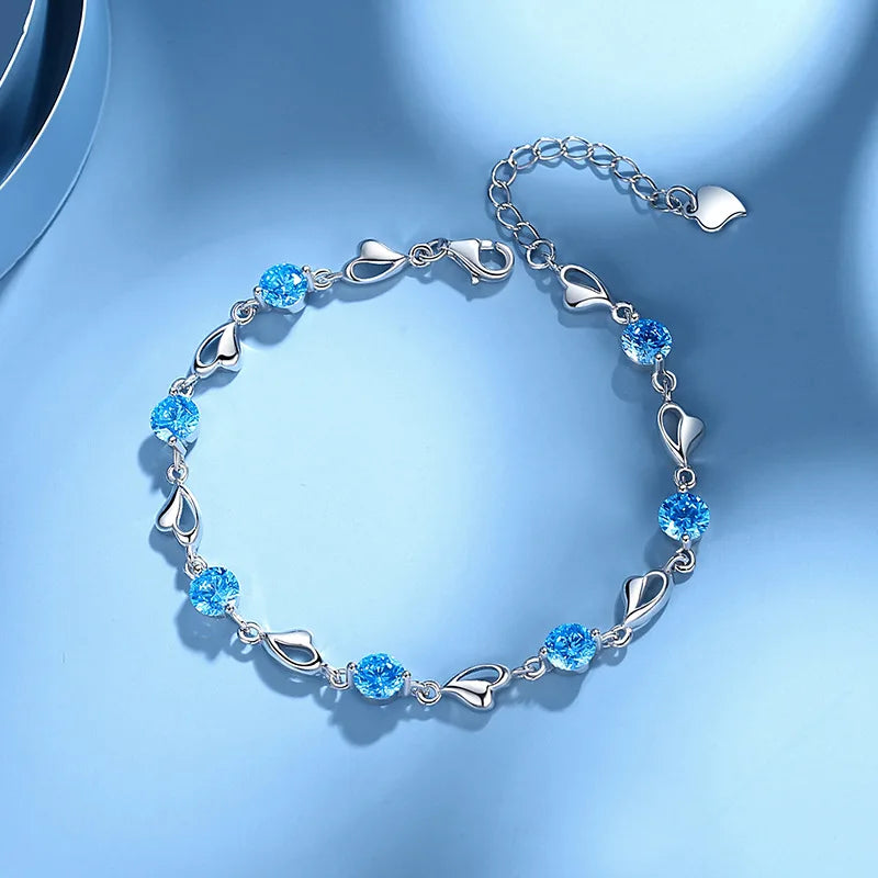 Luxury Silver Zircon Bracelet