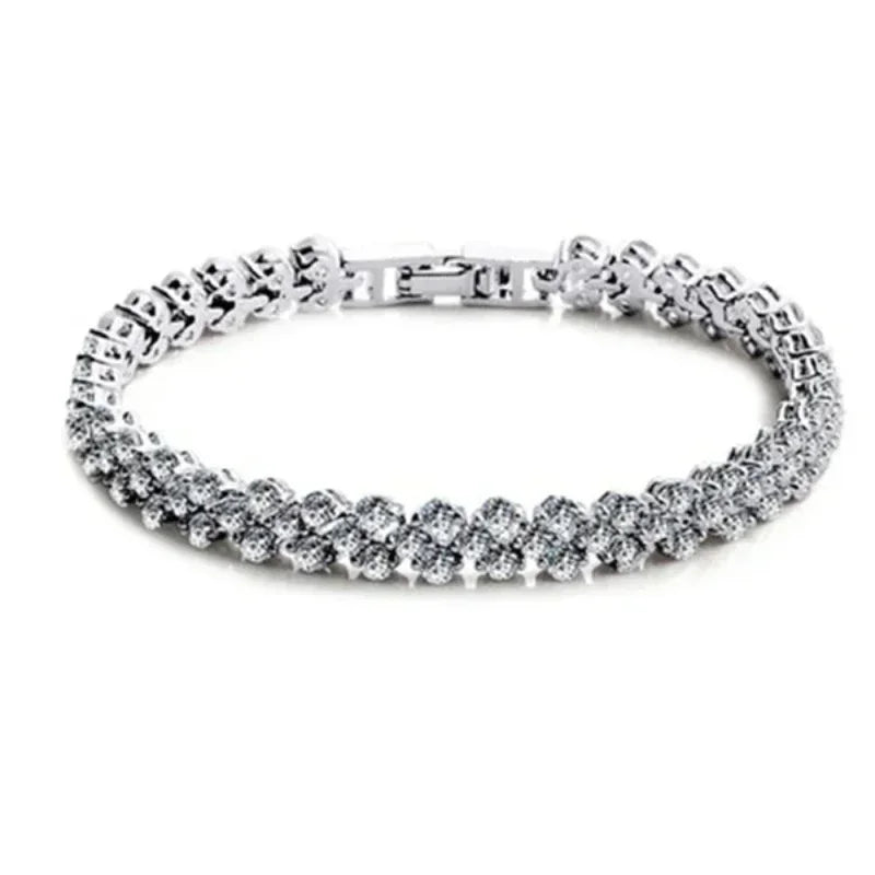 Color Zircon Heart Bracelet