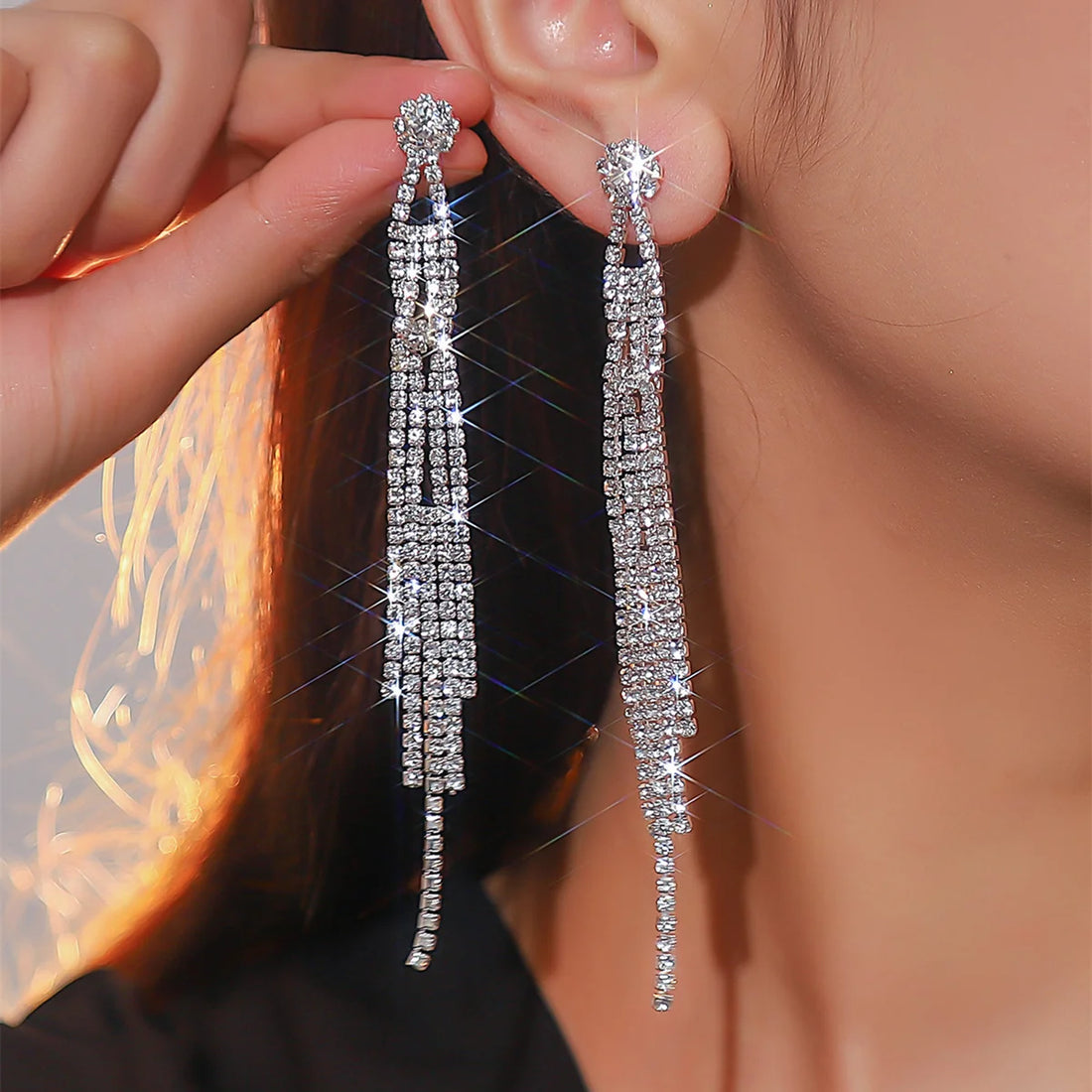 Luxury Shiny Rhinestone Earrings