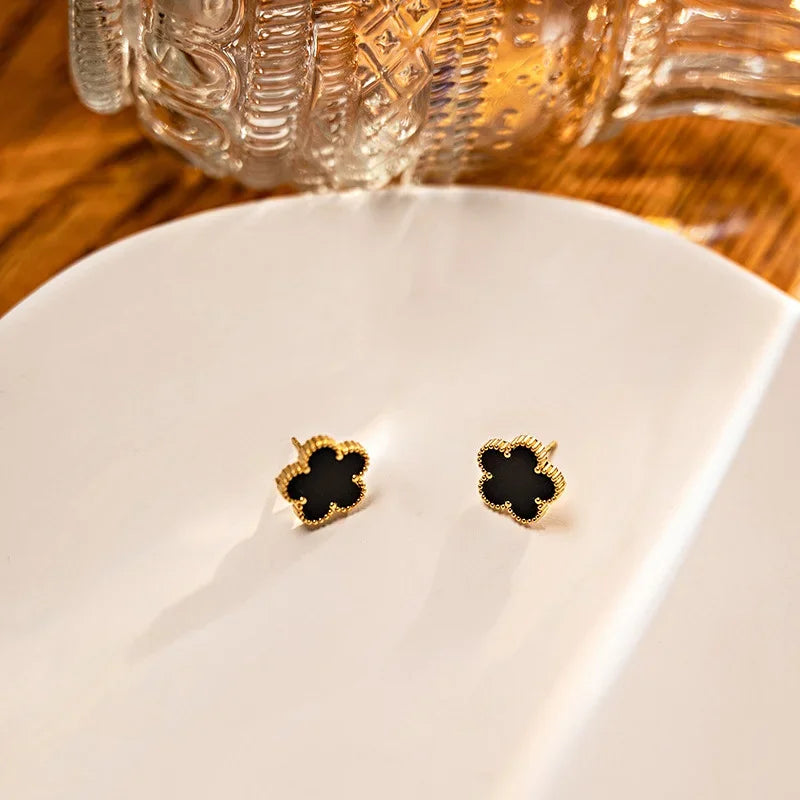 Lucky Clover Earrings Necklace Set