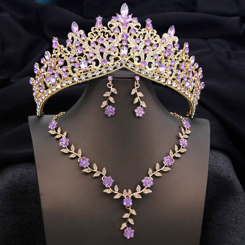 Bridal Tiara Crown Jewelry Set