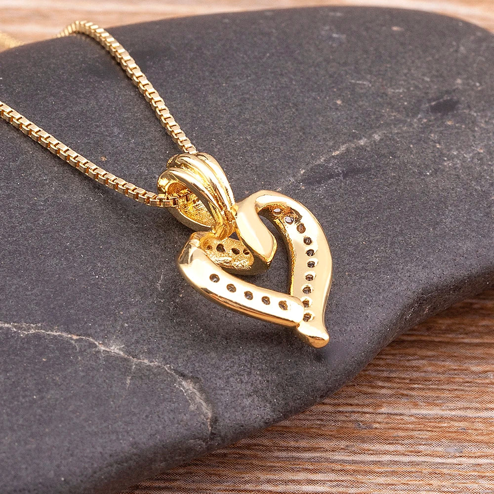 Creative Spiral Heart Pendant Necklace