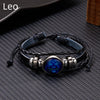 Luminous Zodiac Leather Wrap Bracelet