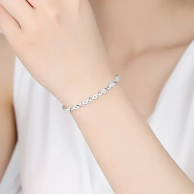 Silver XO Chain Bracelet