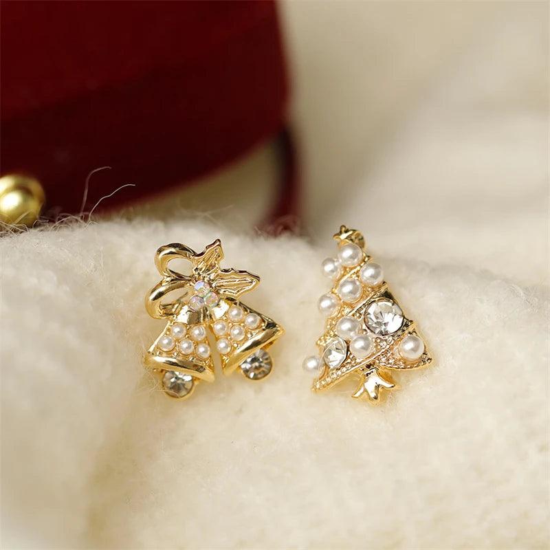 Fashion Christmas Green Bow Earrings