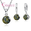 Silver Crystal Jewelry Set