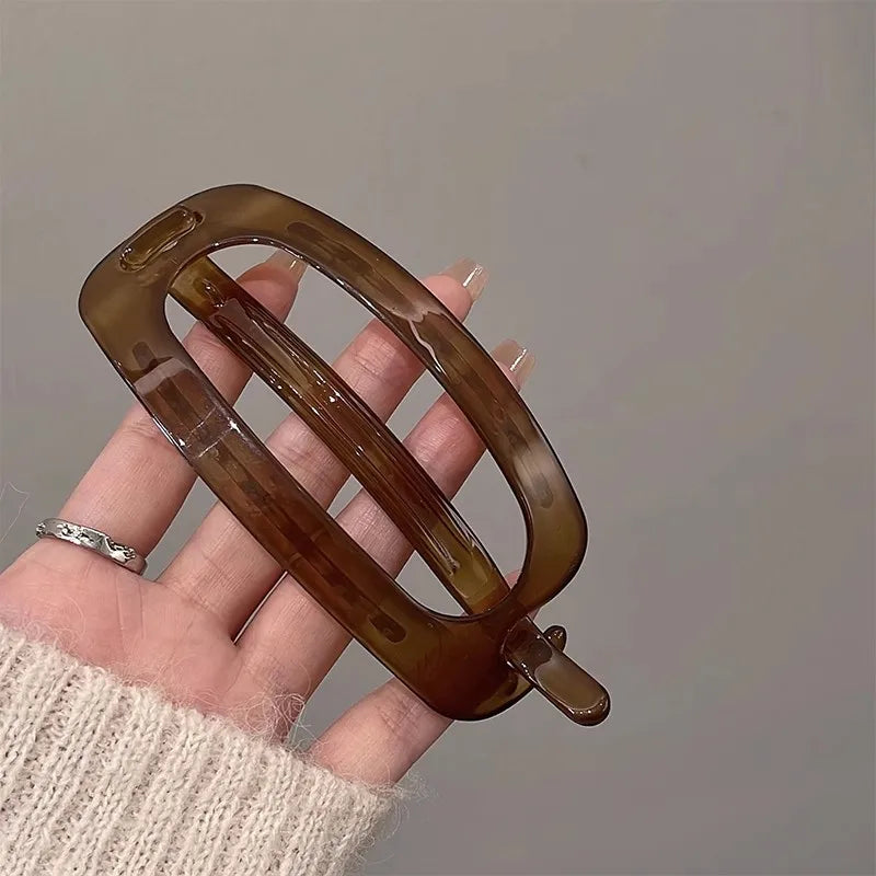 مشابك شعر بيضاوية فارغة بتصميم عتيق