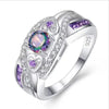 Luxury Square Amethyst Engagement Ring