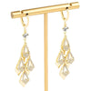 Sparkling Rhombus Zircon Tassel Earrings