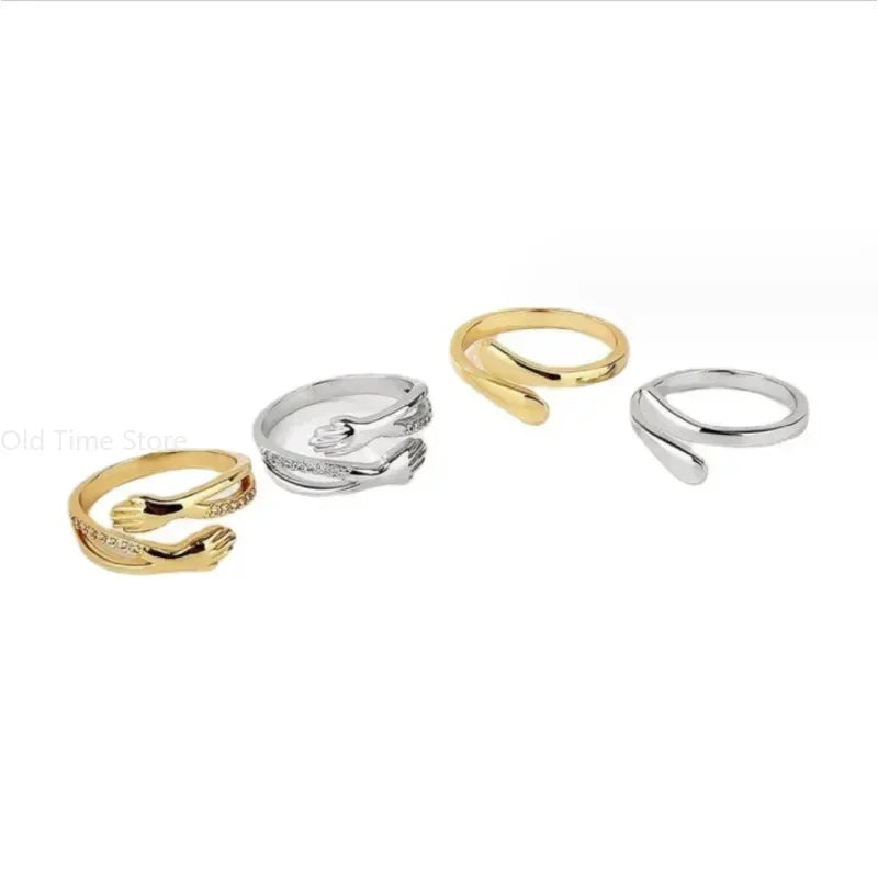 Stainless Steel Geometric Hug Rings