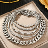 Stainless Steel Chain Bracelet Set