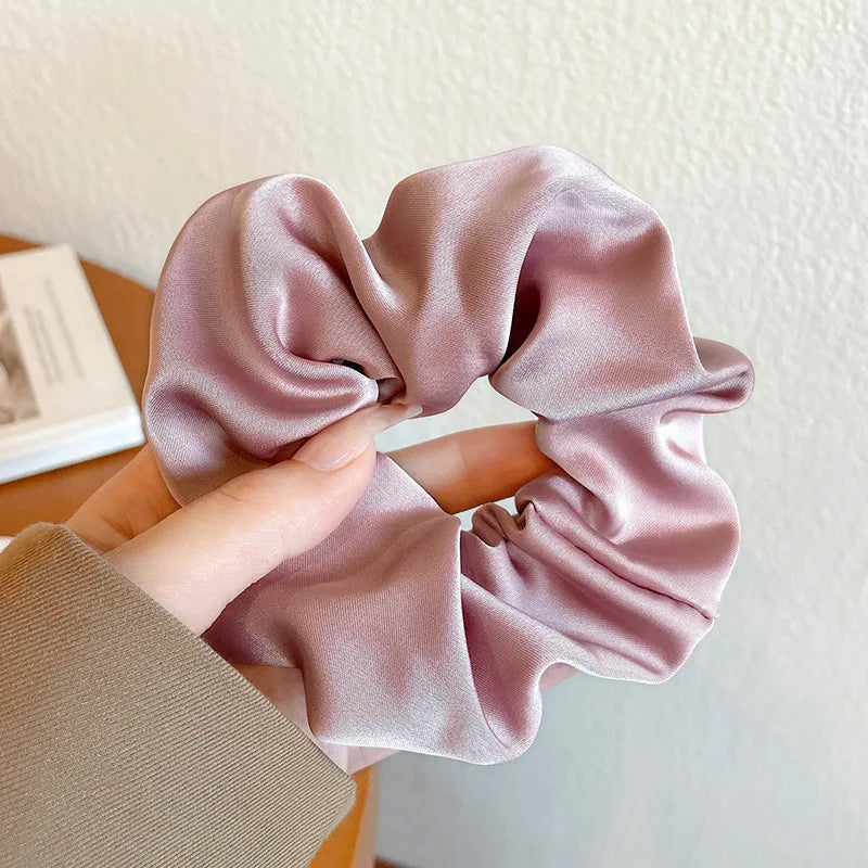 Silk Scrunchie Solid Color Hairband