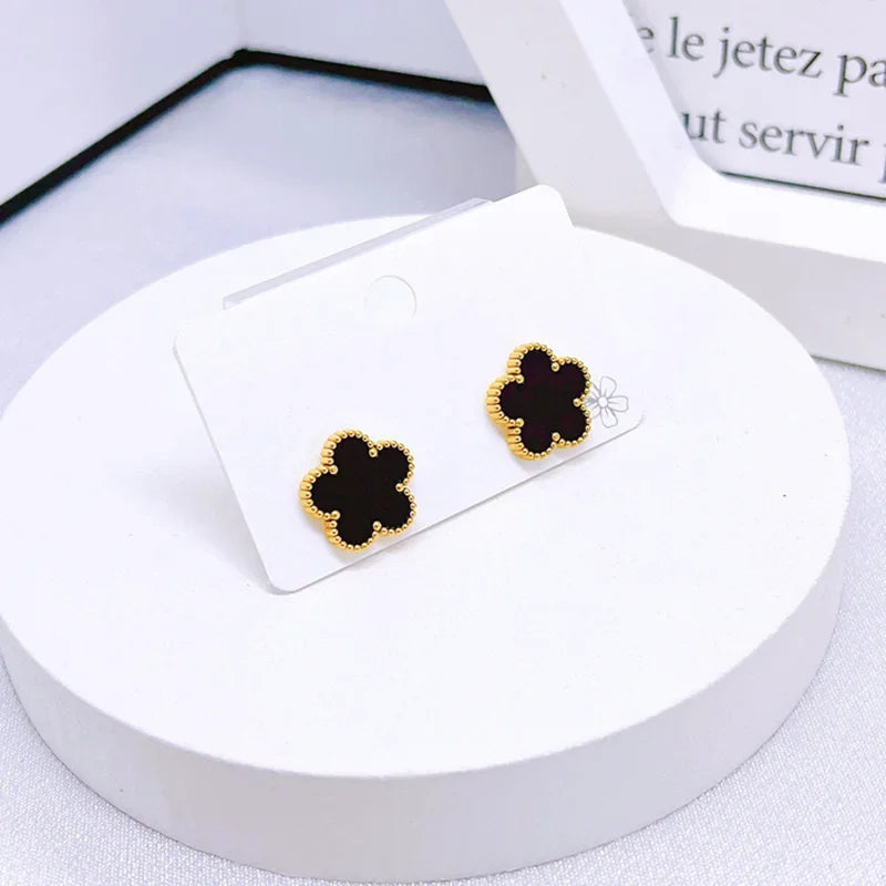 Lucky Clover Earrings Necklace Set