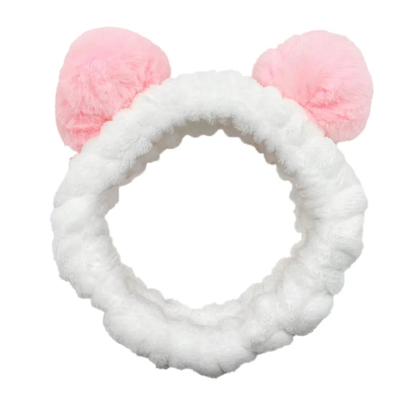 Soft Coral Fleece Bow Headband