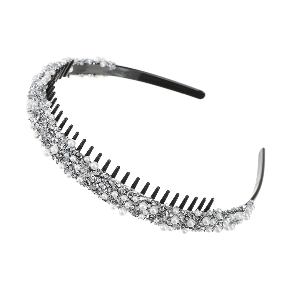 Pearl Rhinestone Antislip Hairband