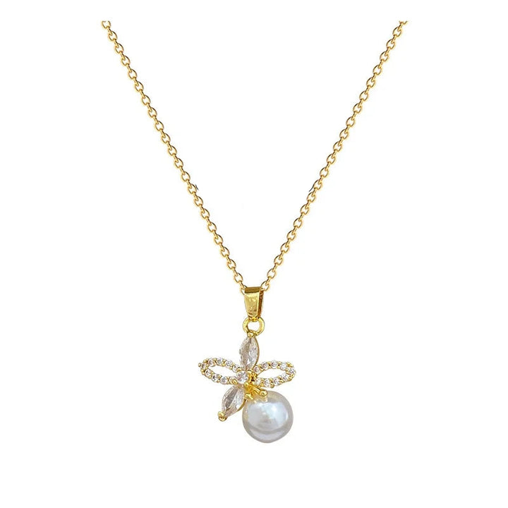 Stainless Steel Pearl Flower Set